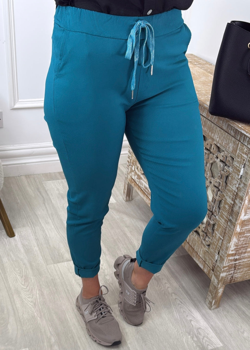 Caroline Teal Chino Joggers N