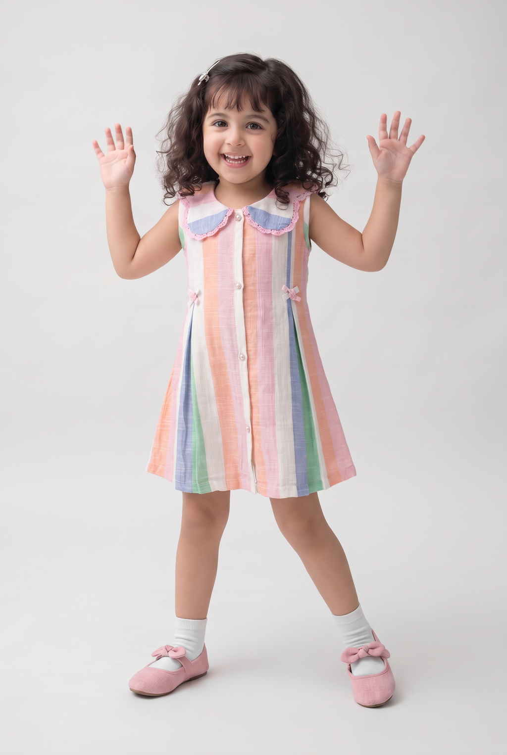 Pastel Stripe Cotton Dress