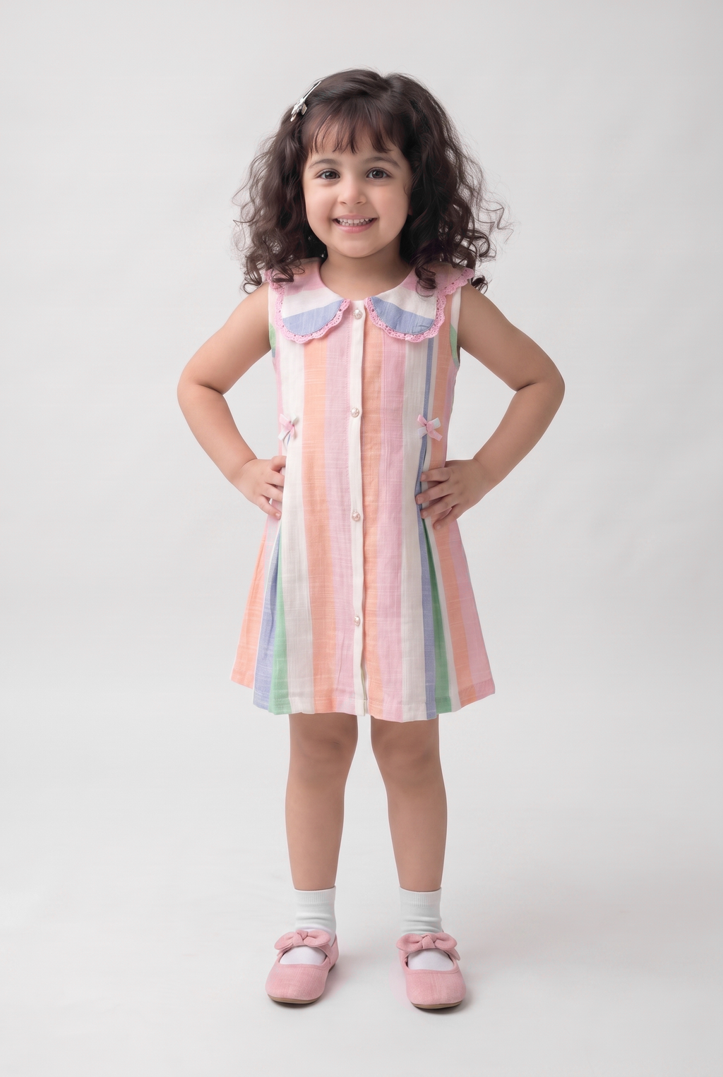 Pastel Stripe Cotton Dress