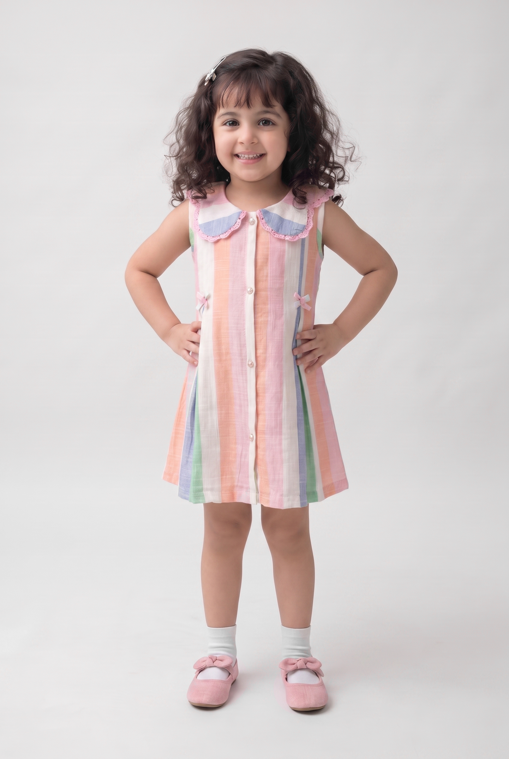Pastel Stripe Cotton Dress