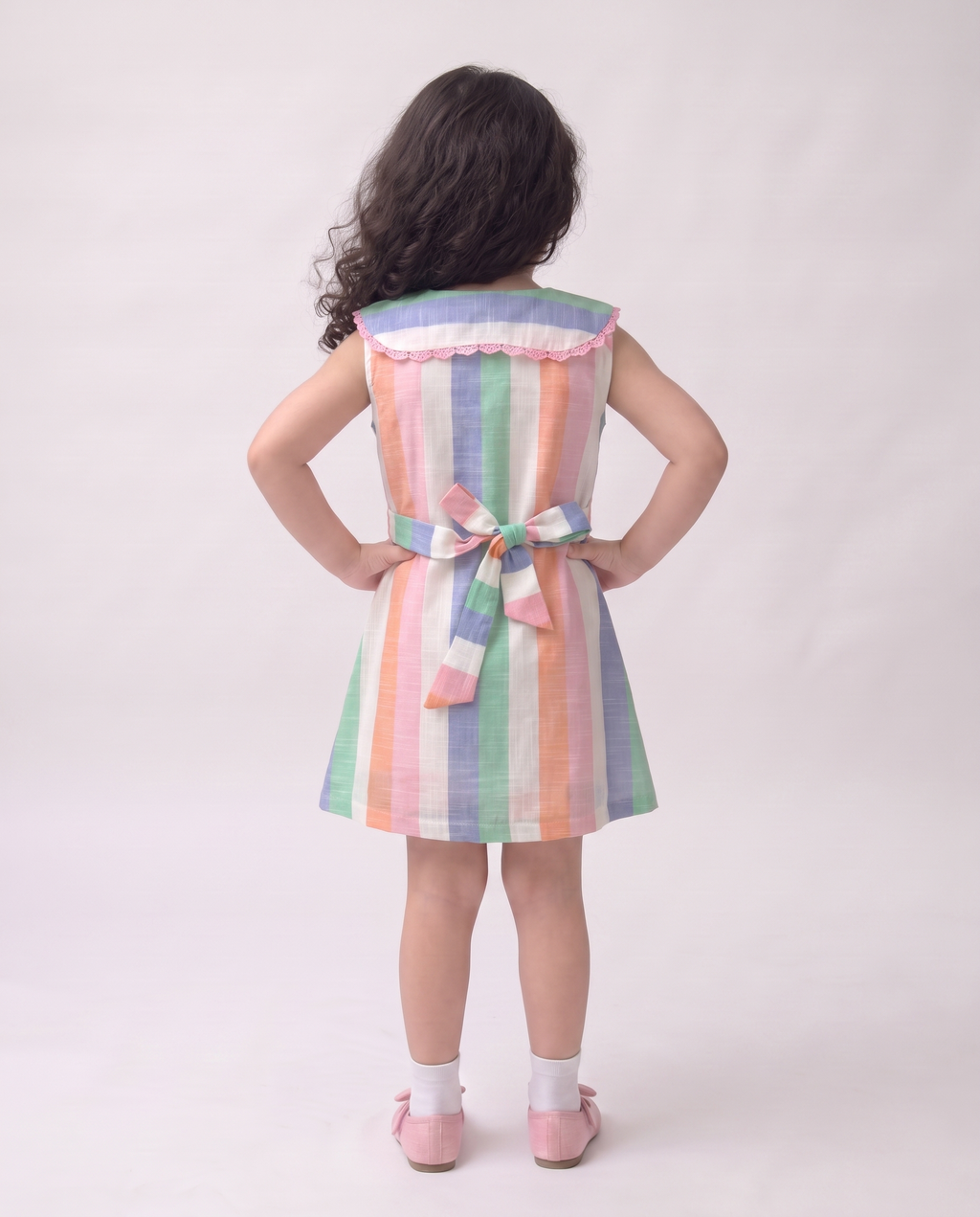 Pastel Stripe Cotton Dress