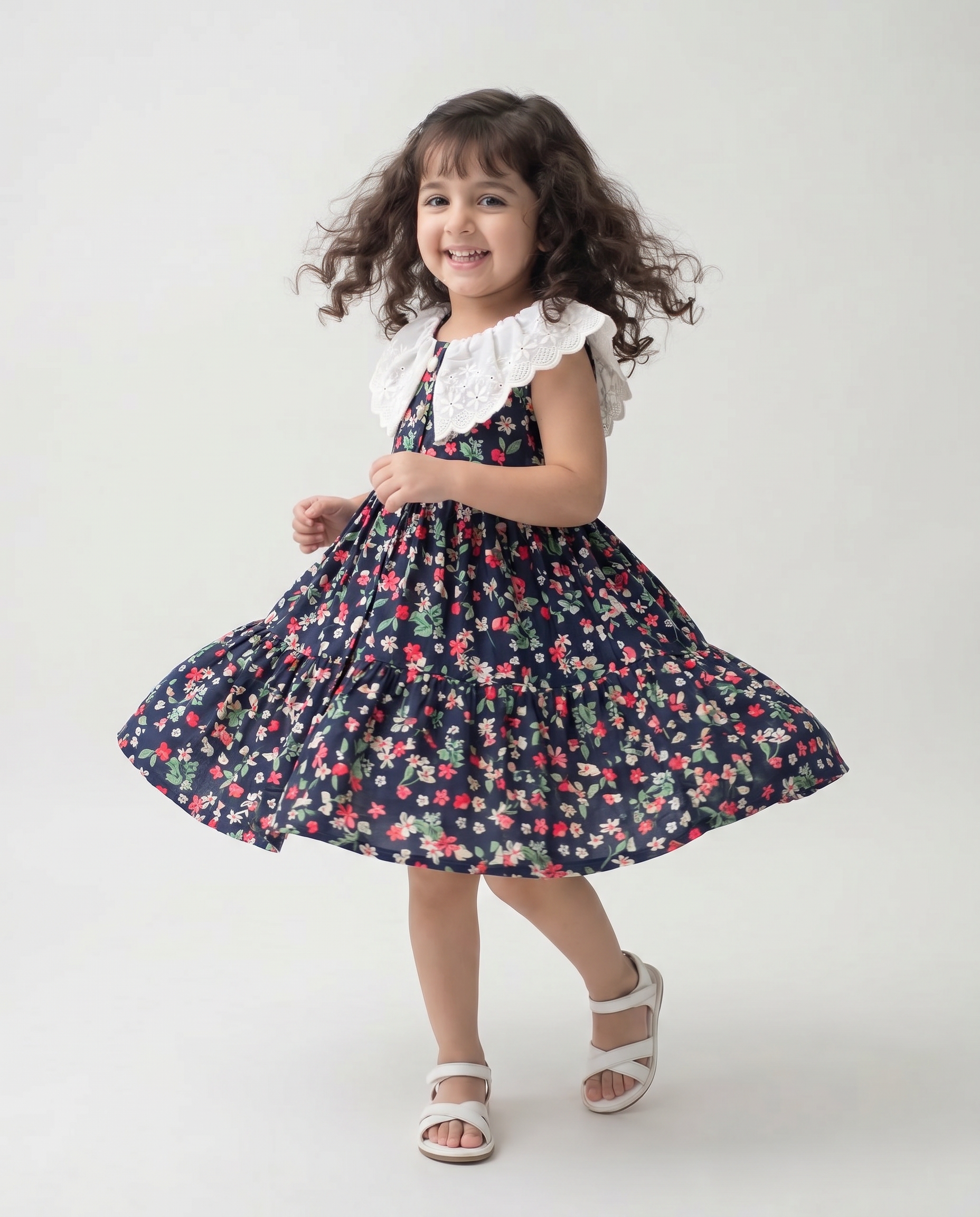 Flowy Printed Cotton Dress