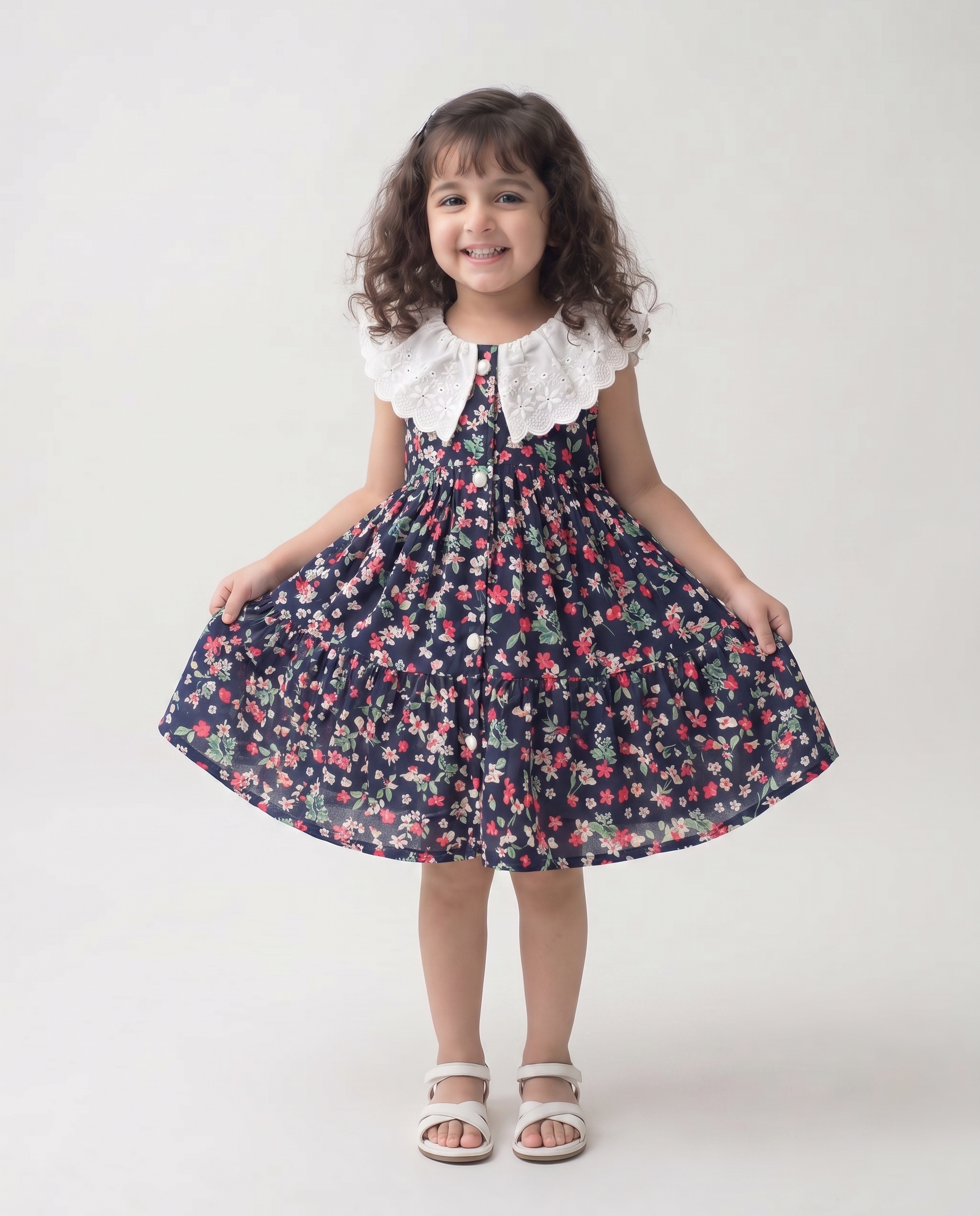 Flowy Printed Cotton Dress