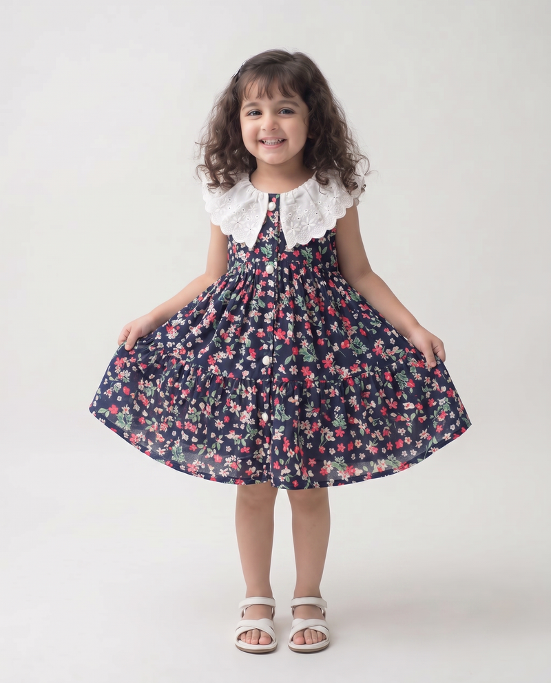 Flowy Printed Cotton Dress