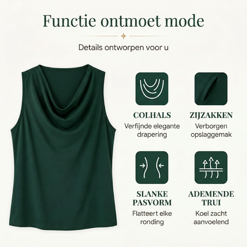 Elegant Slim Fit Cowl Neck Dress