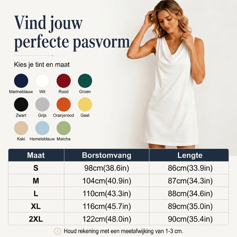 Elegant Slim Fit Cowl Neck Dress