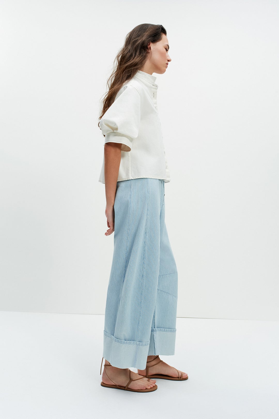 The Cuff Jean (Blue Stripe)