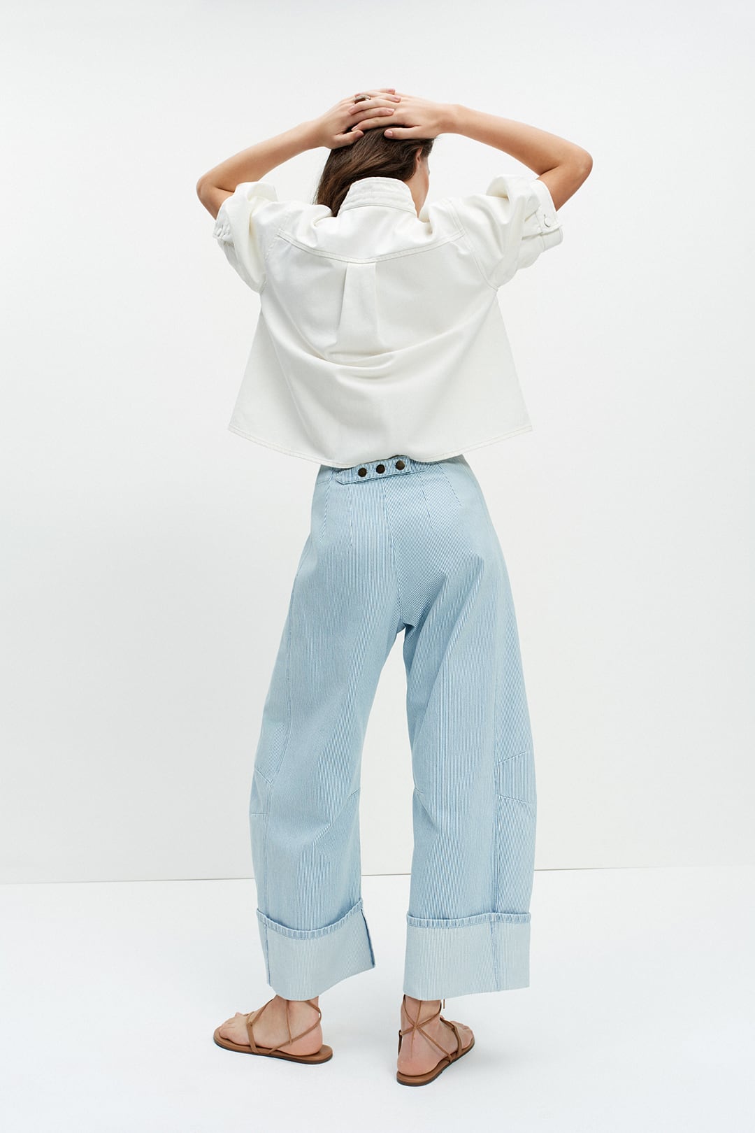 The Cuff Jean (Blue Stripe)