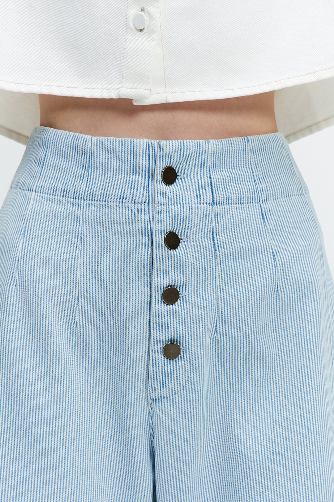 The Cuff Jean (Blue Stripe)