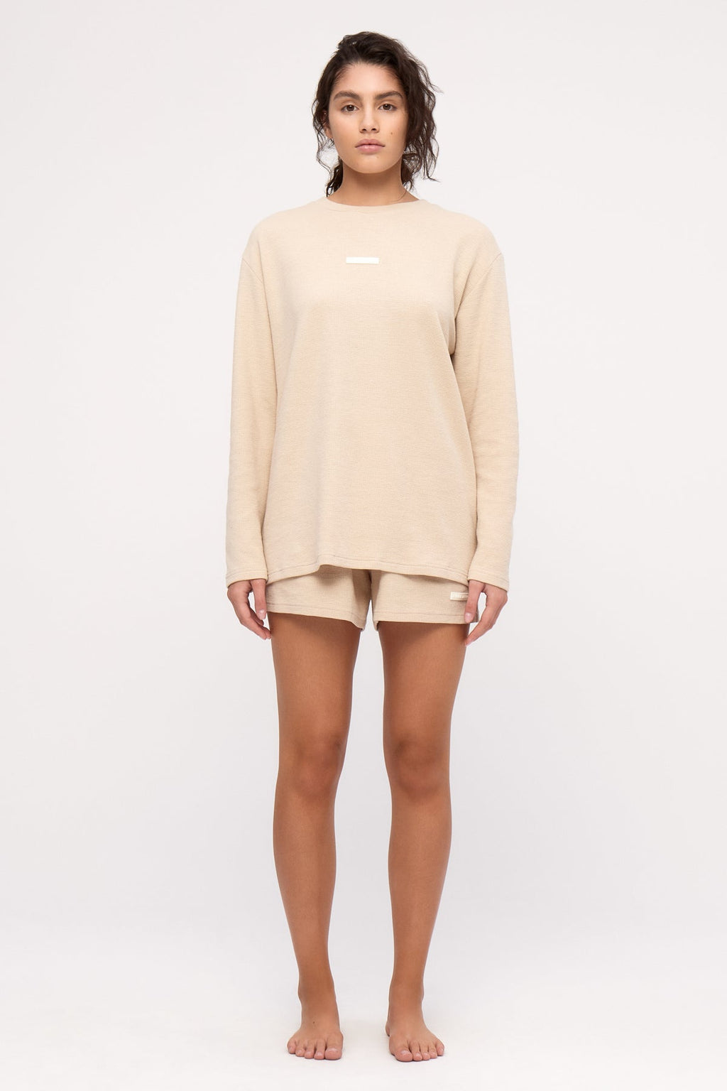 Waffle Sport Shorts - Natural