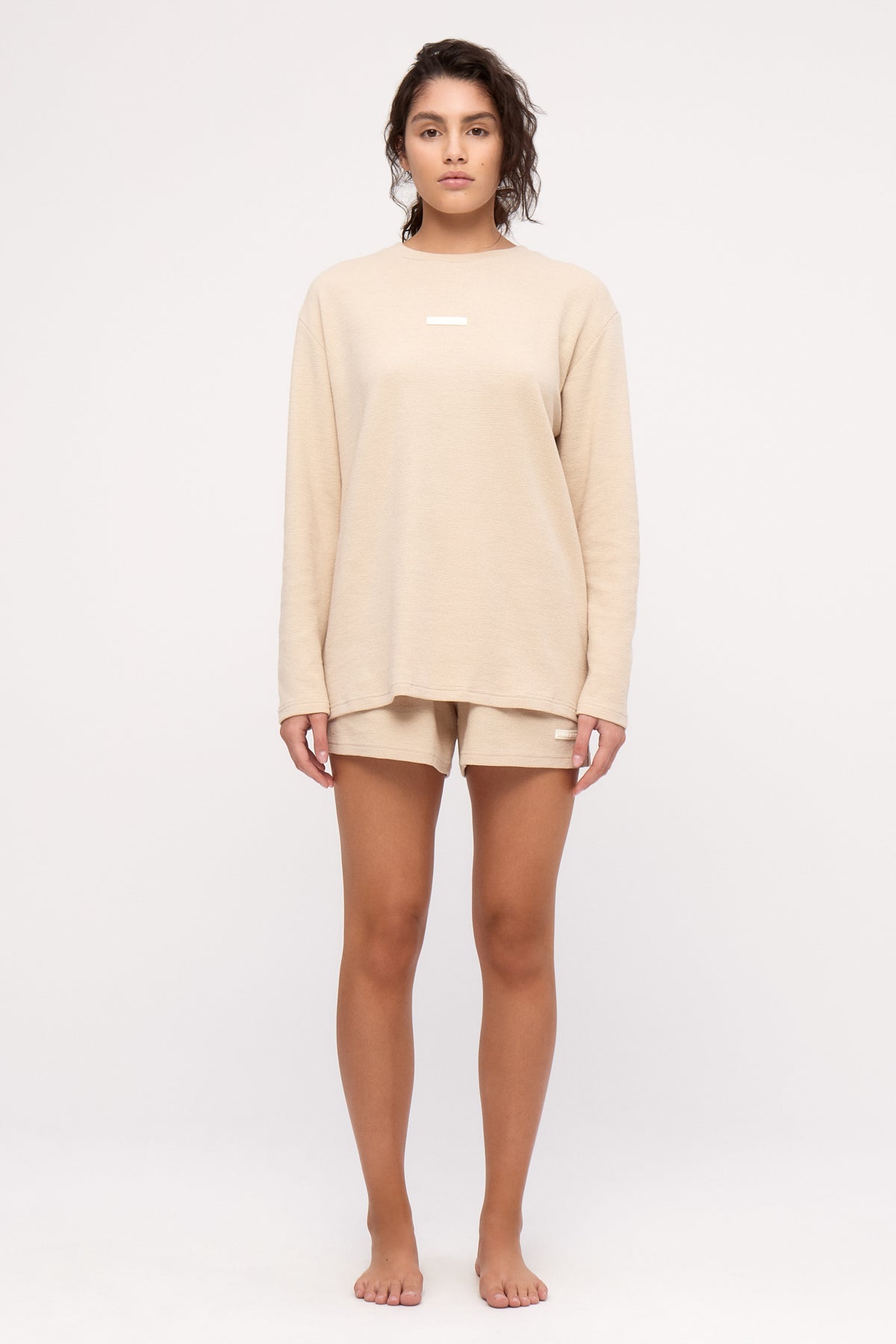 Waffle Sport Shorts - Natural