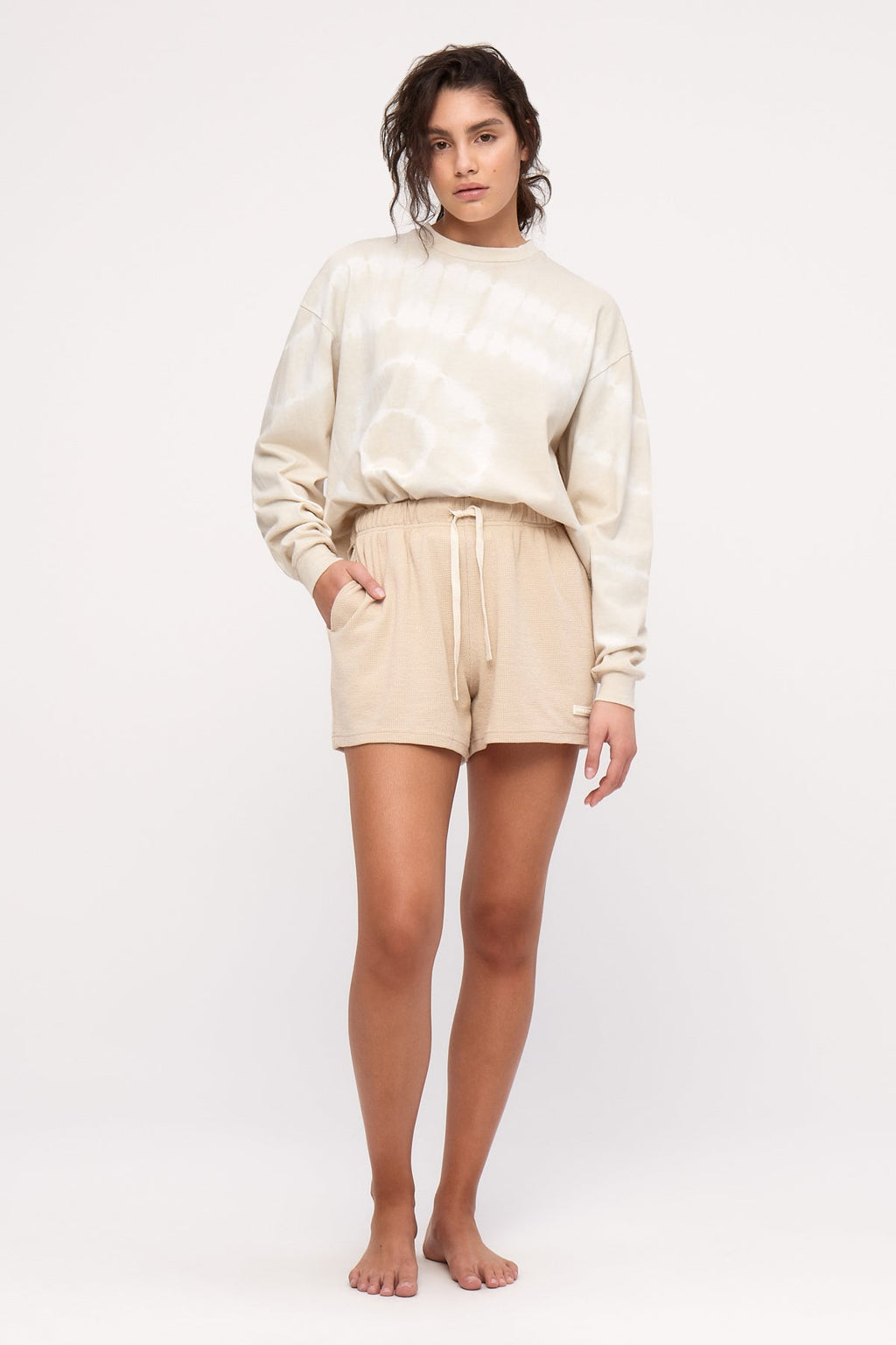 Waffle Sport Shorts - Natural