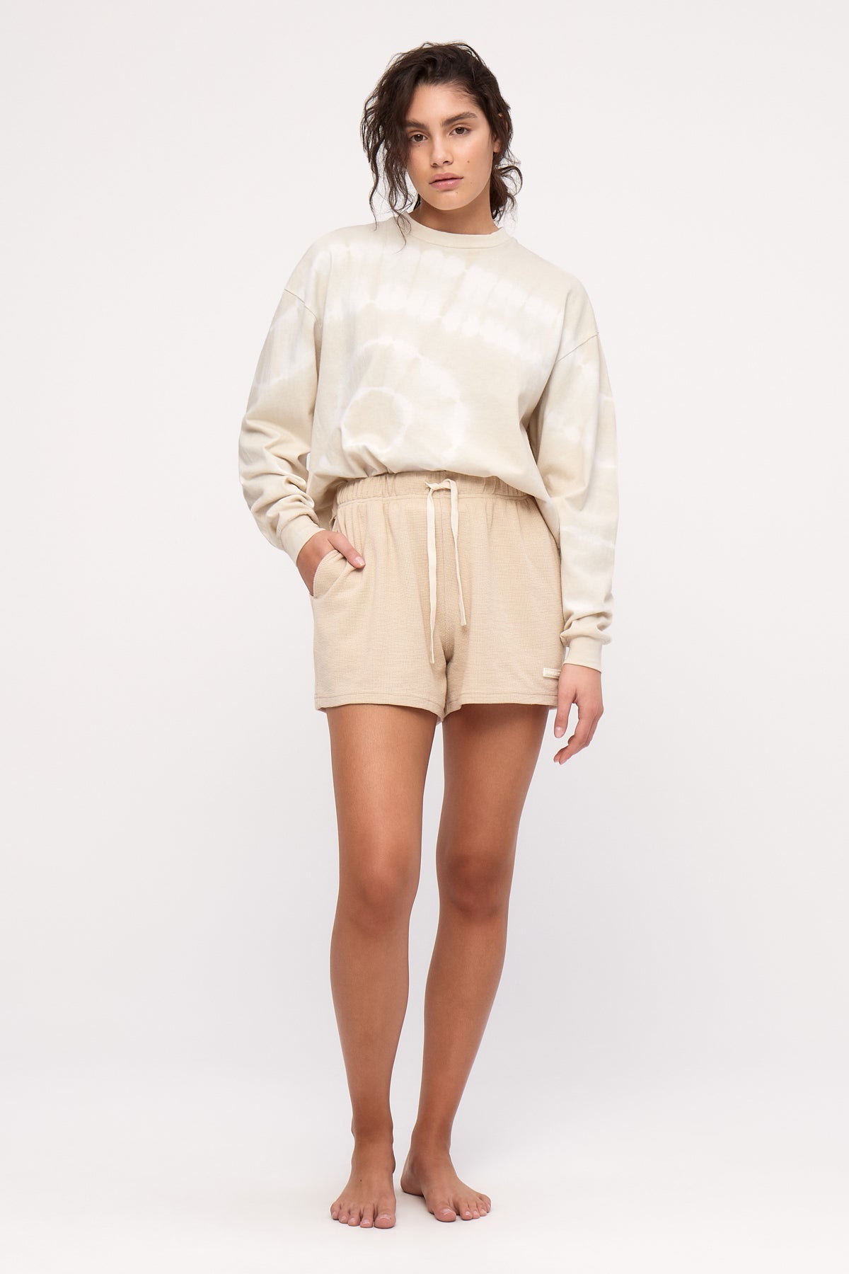 Waffle Sport Shorts - Natural