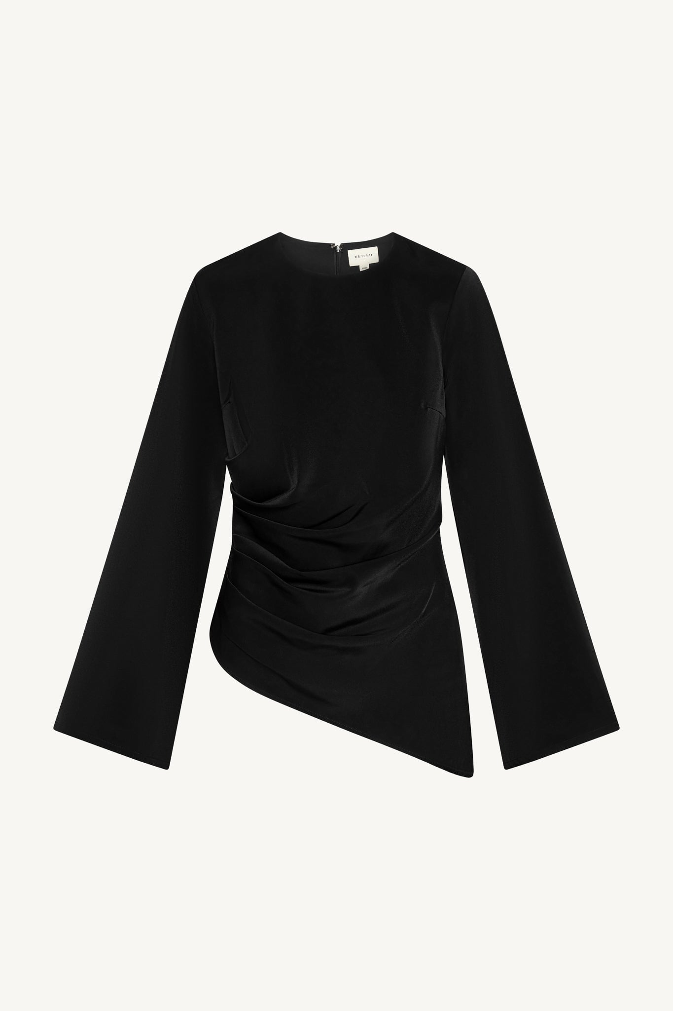 Asymmetric Drape Top - Black
