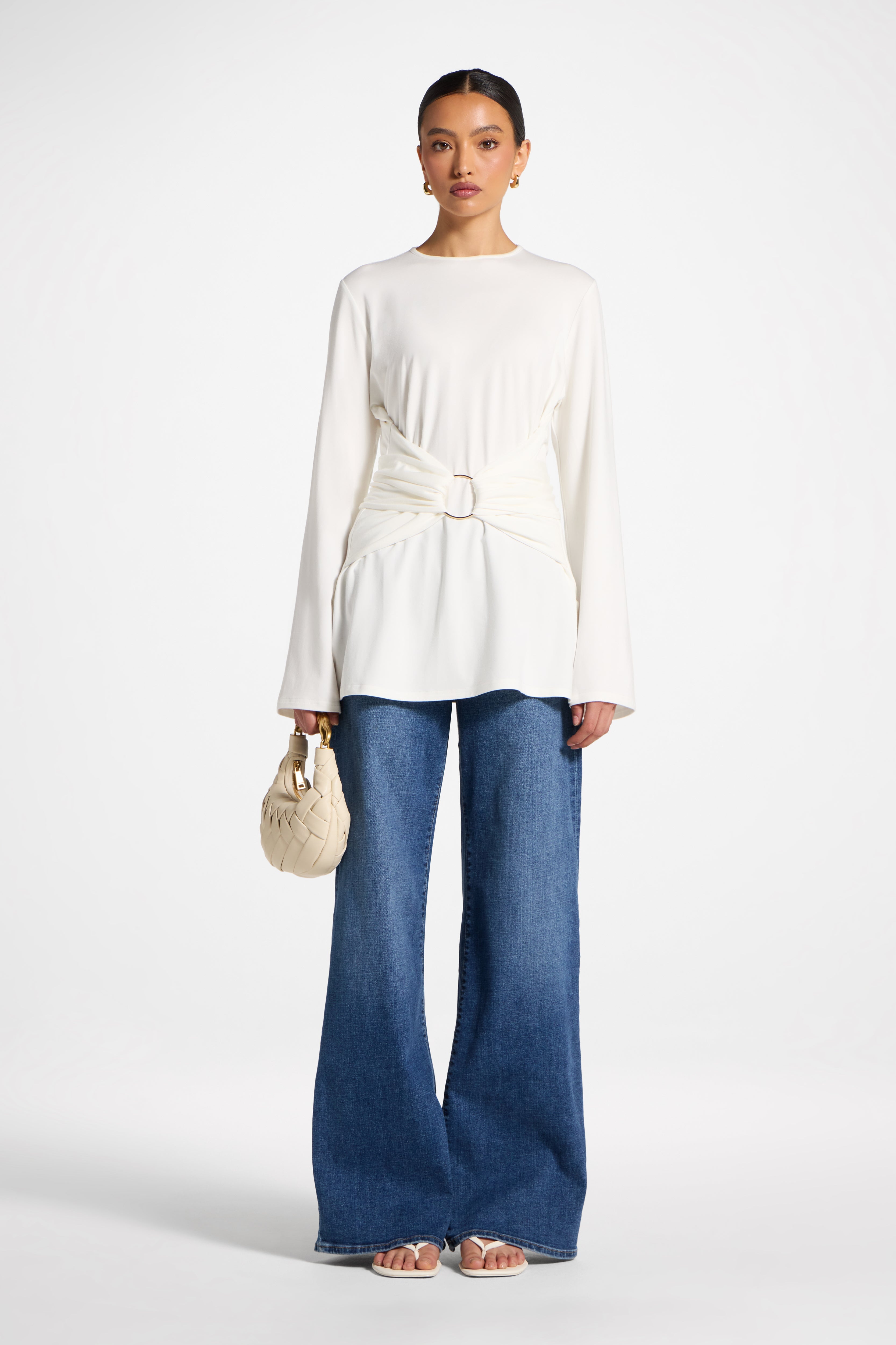 Bamboo Ring Top - White