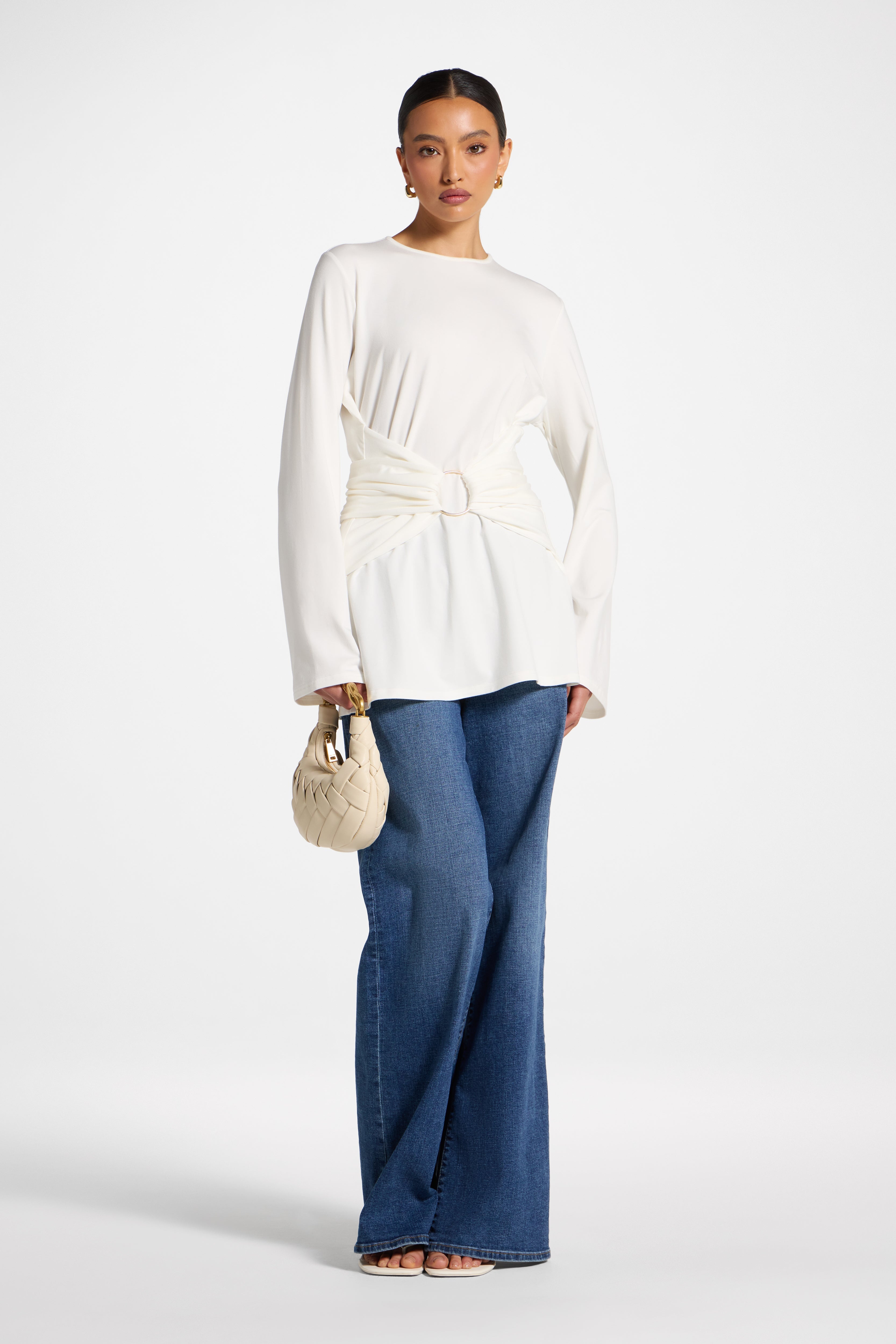 Bamboo Ring Top - White