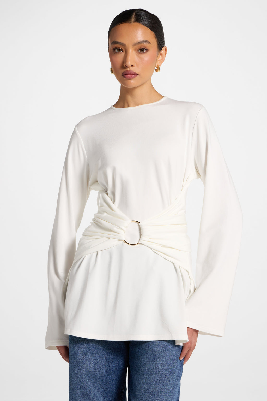 Bamboo Ring Top - White