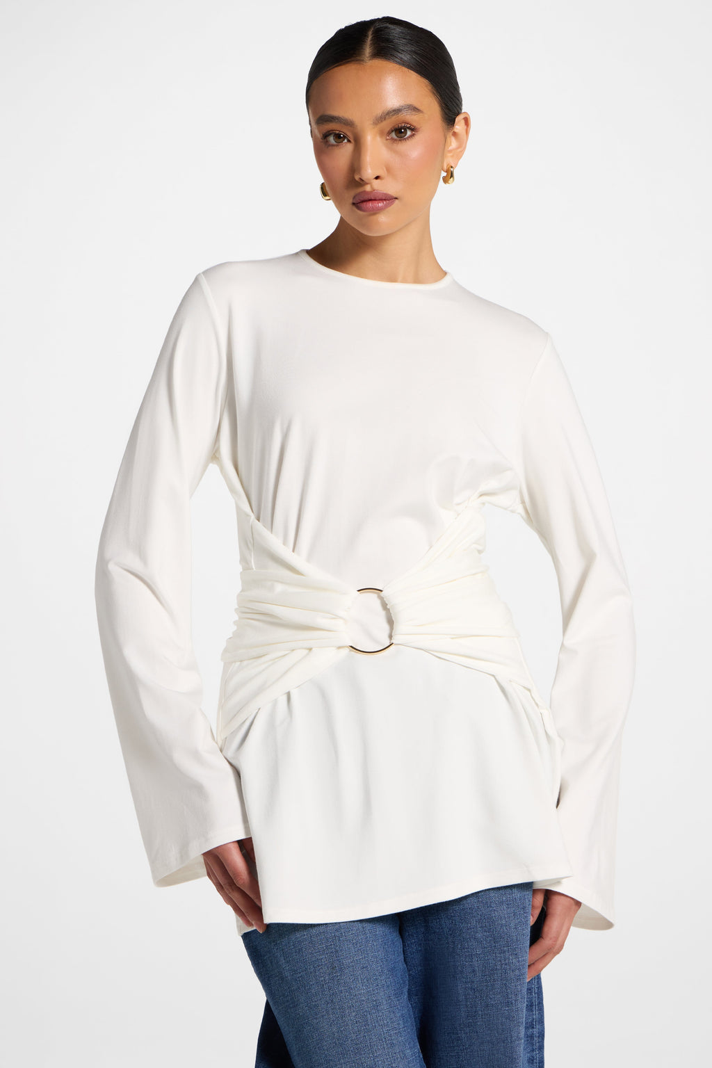 Bamboo Ring Top - White