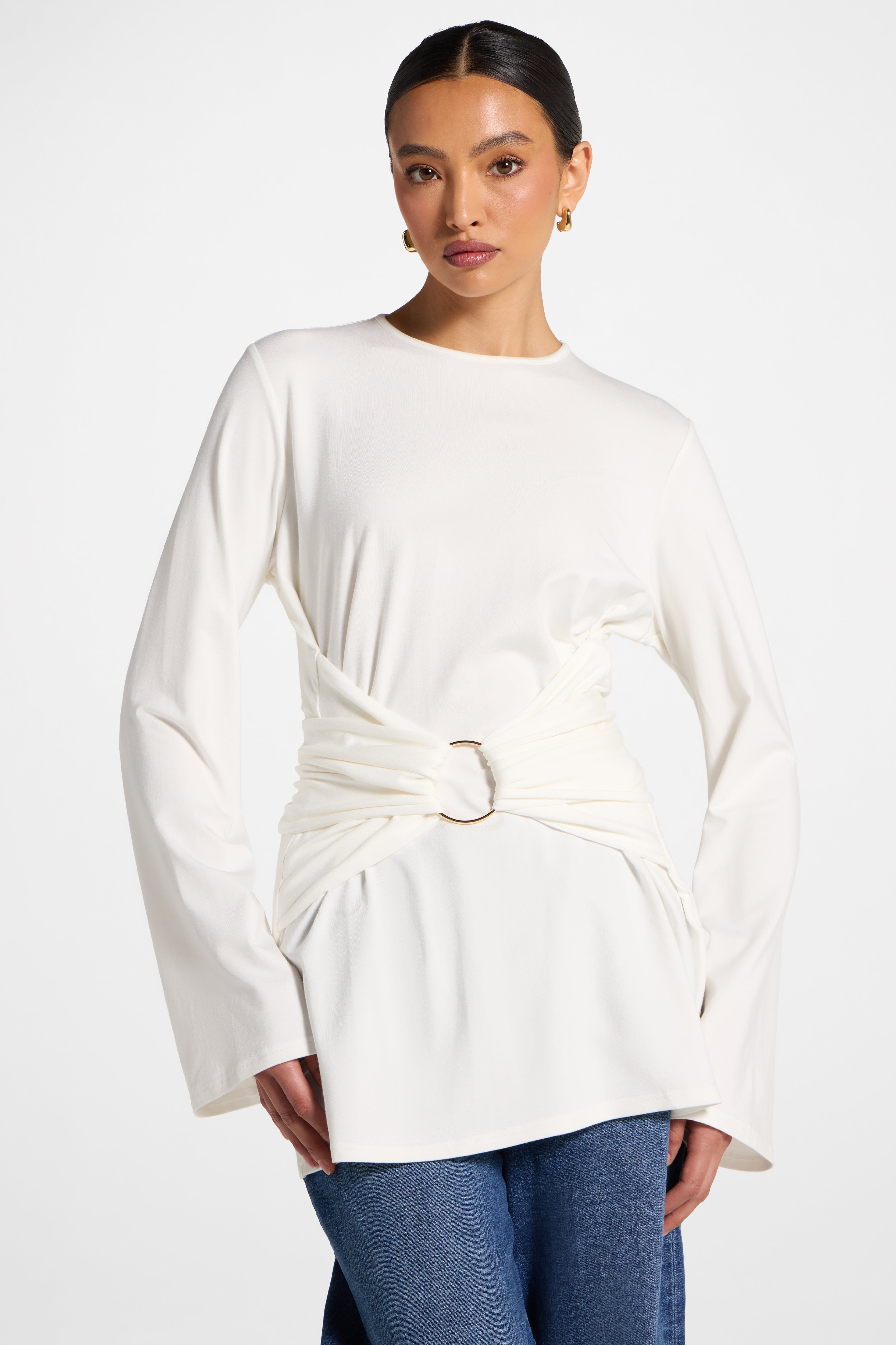 Bamboo Ring Top - White