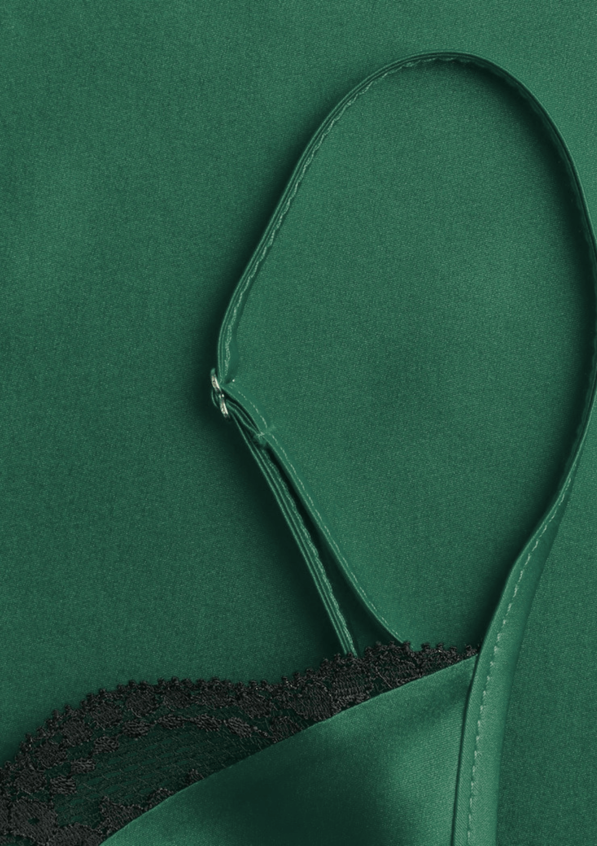 Satin Muse Short Emerald Slip