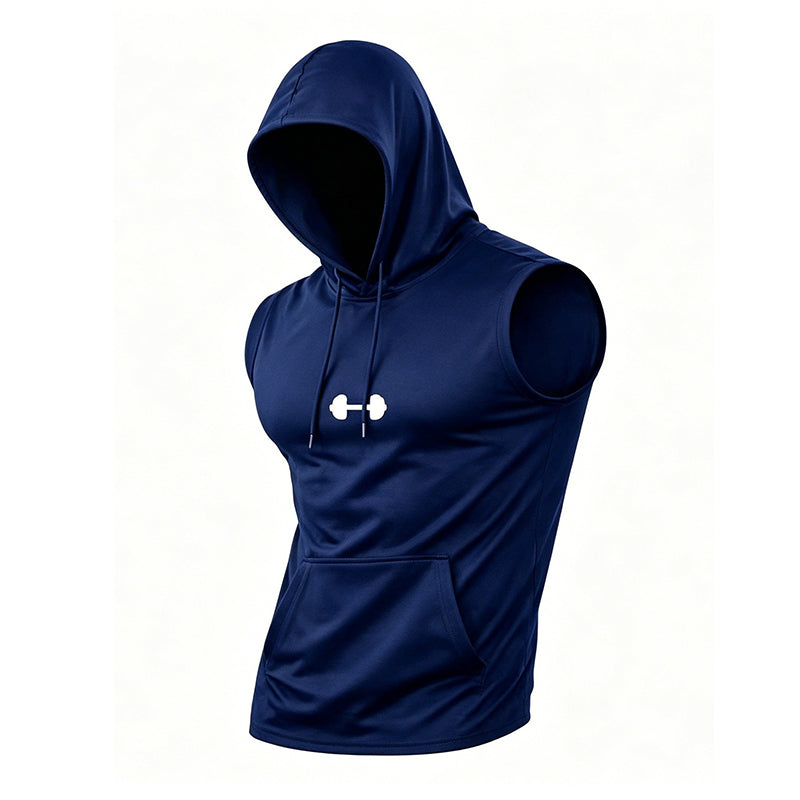 Men's Athletic Sleeveless Hoodie Vest