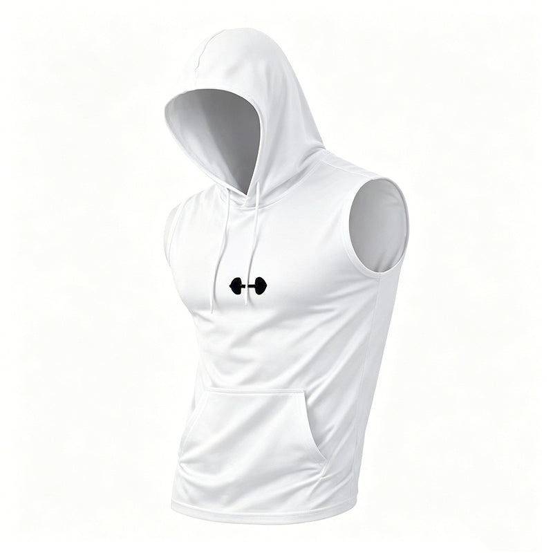 Men's Athletic Sleeveless Hoodie Vest