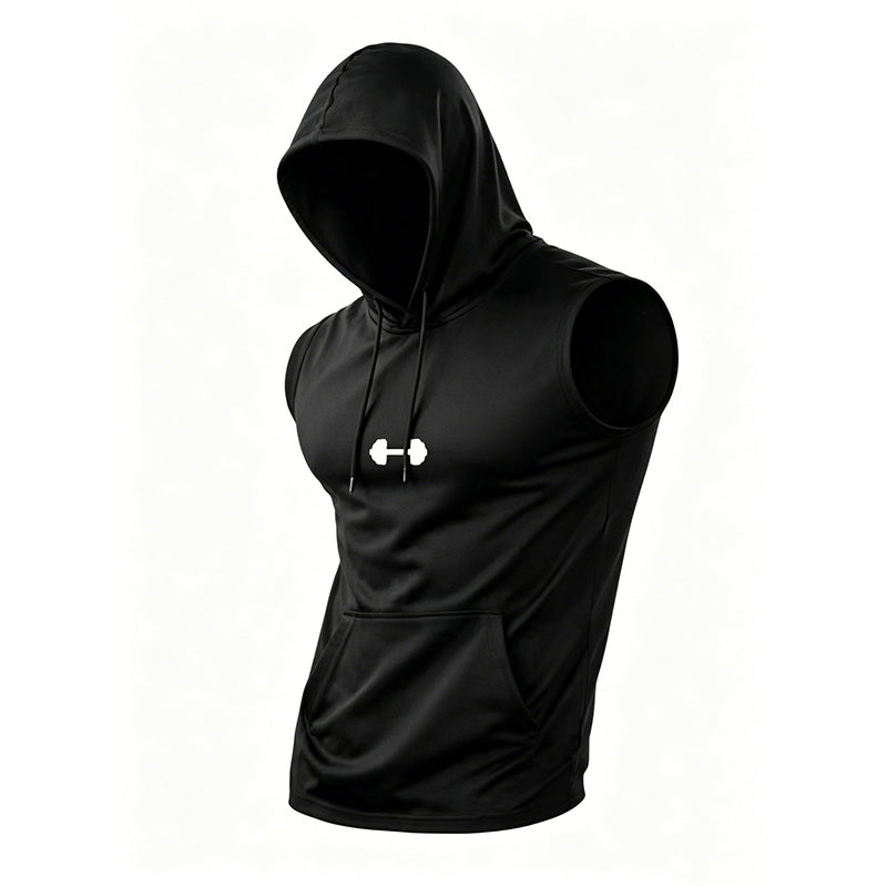 Men's Athletic Sleeveless Hoodie Vest